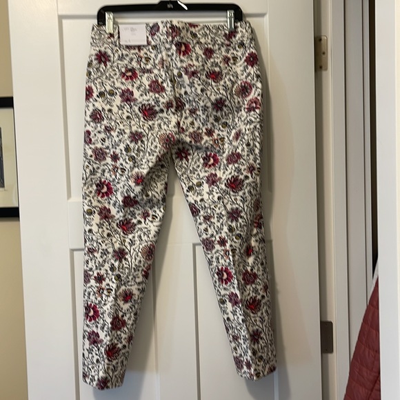 Loft Riviera cropped pants, multi color floral, size 4, NWT - Picture 2 of 2